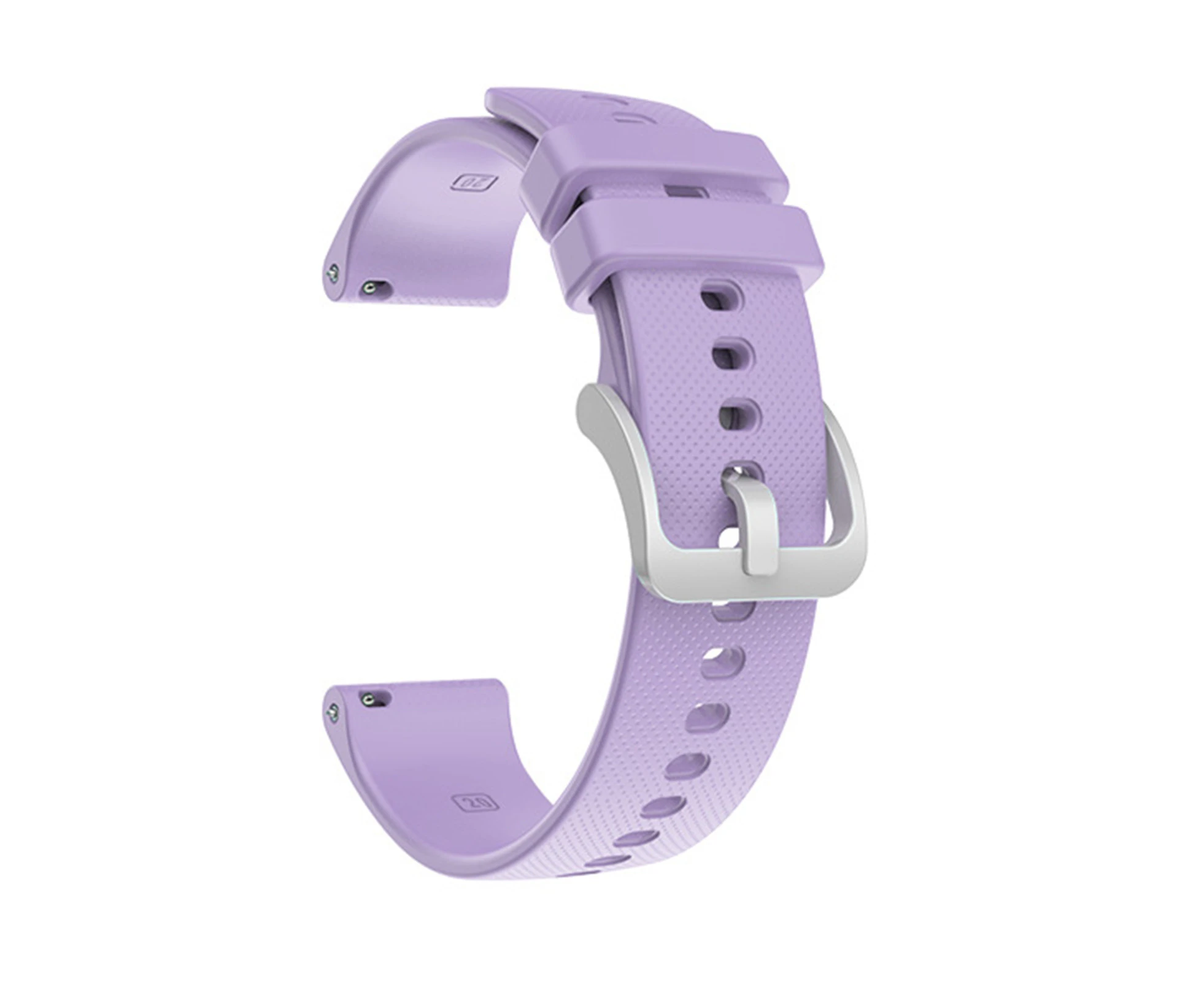 Watch Band 20mm/22mm Plaid Soft Silicone Watchband Wrist Strap Replacement for Garmin Venu SQ/Venu/Vivoactive 3 4/Forerunner 245-Light Purple 22 mm