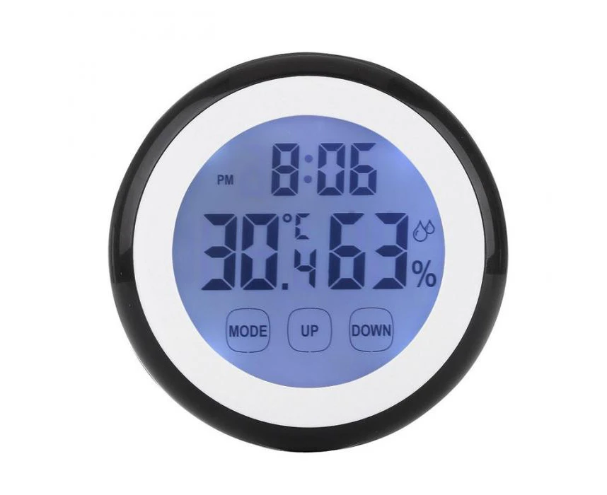 Touch Screen Thermometer Humidity Minitor Hygrometer Sensor with Alarm Clock High Quality