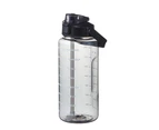 2L Large Capacity Black Water Bottle Drinking Bottle with Bottle Pouch Sleeve