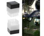 2Pcs Solar Powered Fence Post Cap Lights Pool LED Lamp Garden Yard Light Outdoor Decor White Light