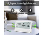 HS-21 Electronic Temperature and Humidity Multifunctional USB Charging Touch LCD Digital Diplay Indoor Weather Station Gauge Clock