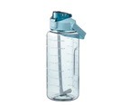 2L Large Capacity Blue Water Bottle Drinking Bottle with Bottle Pouch Sleeve