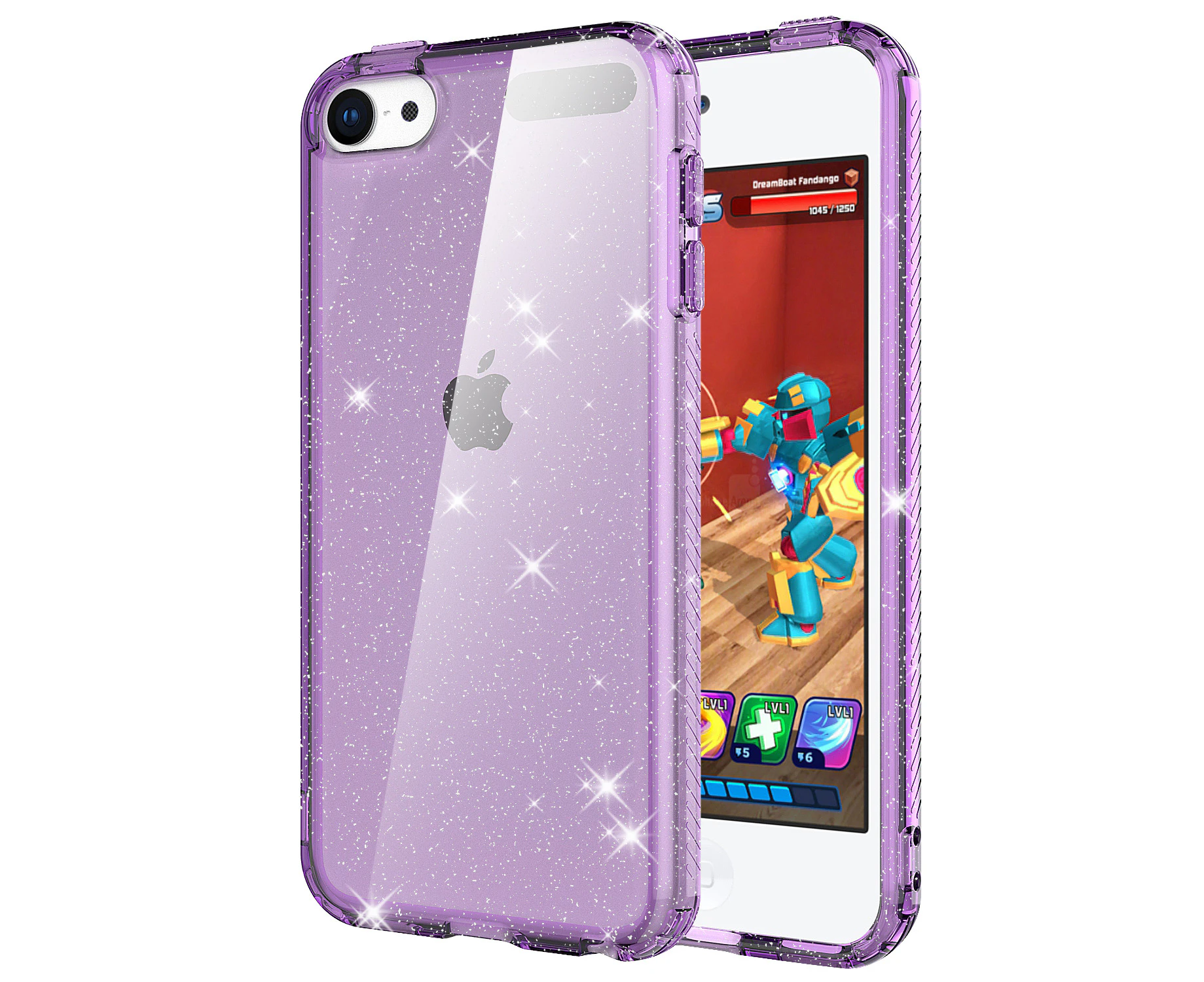 GWL Liquid Crystal Glitter Designed for iPod Touch5/6/7 Generation-Purple