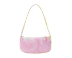 Popular Simple Female Daily Bag Youth Ladies Simple Versatile Bag Shoulder Bag Zipper Small Underarm Bag (pink)