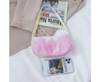 Popular Simple Female Daily Bag Youth Ladies Simple Versatile Bag Shoulder Bag Zipper Small Underarm Bag (pink)