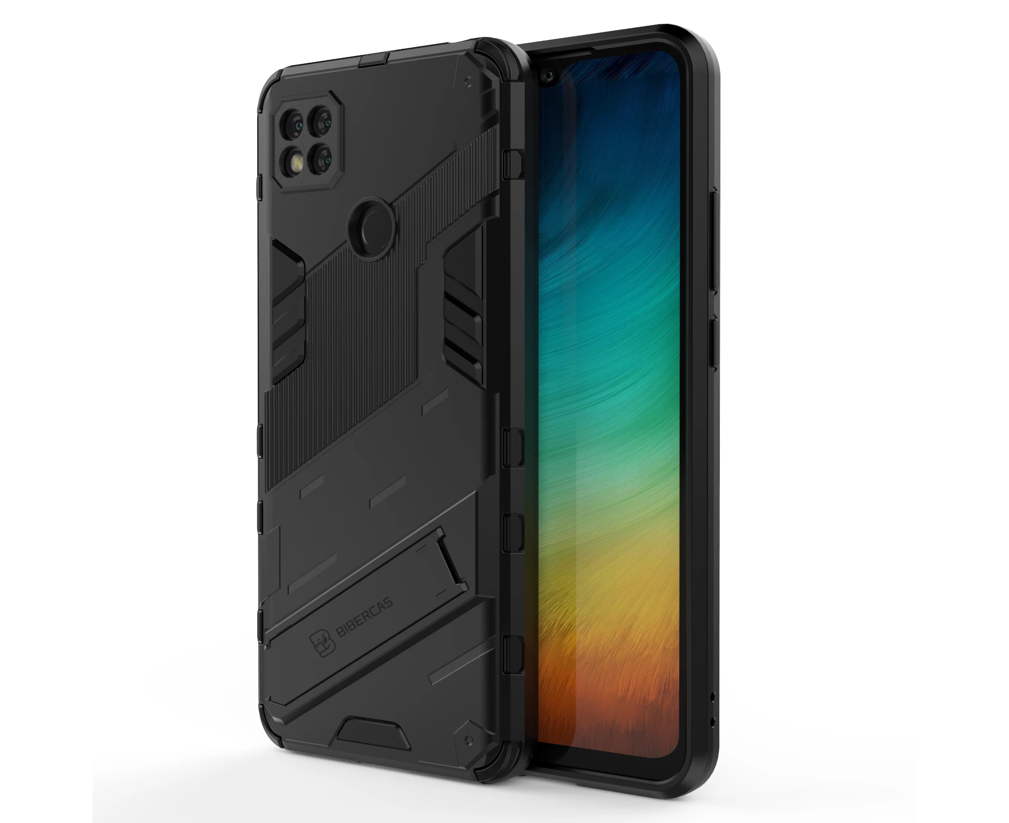 HKXM Tough Armor Designed For Xiaomi Redmi 9C-Black