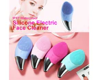 Silicone Electric Face Cleansing Brush Facial Skin Cleaner Cleaning Massager - Red