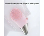 Silicone Electric Face Cleansing Brush Facial Skin Cleaner Cleaning Massager - Red