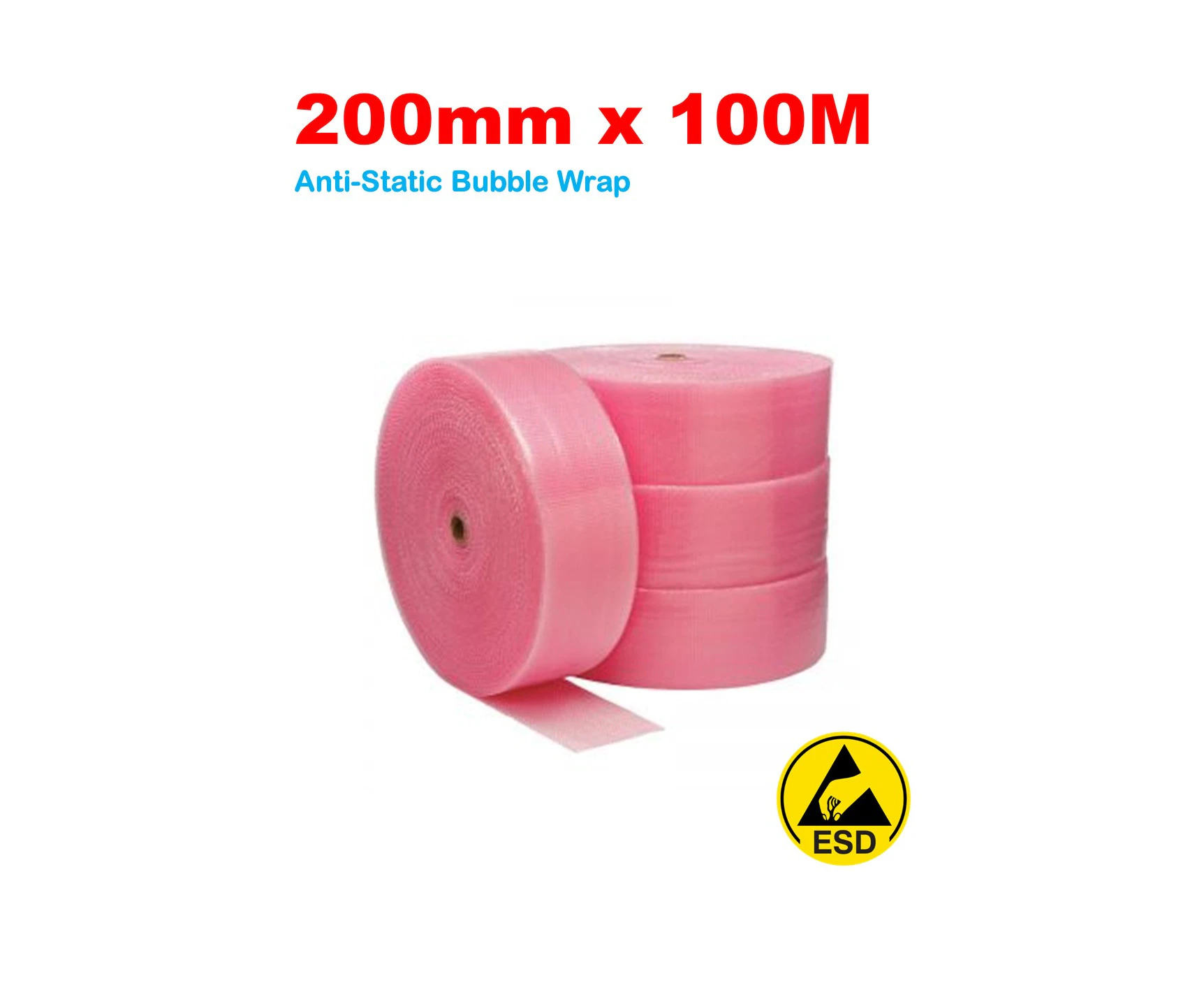 200mm x 100M (10mm) Anti-static (ESD) Bubble Wrap Roll