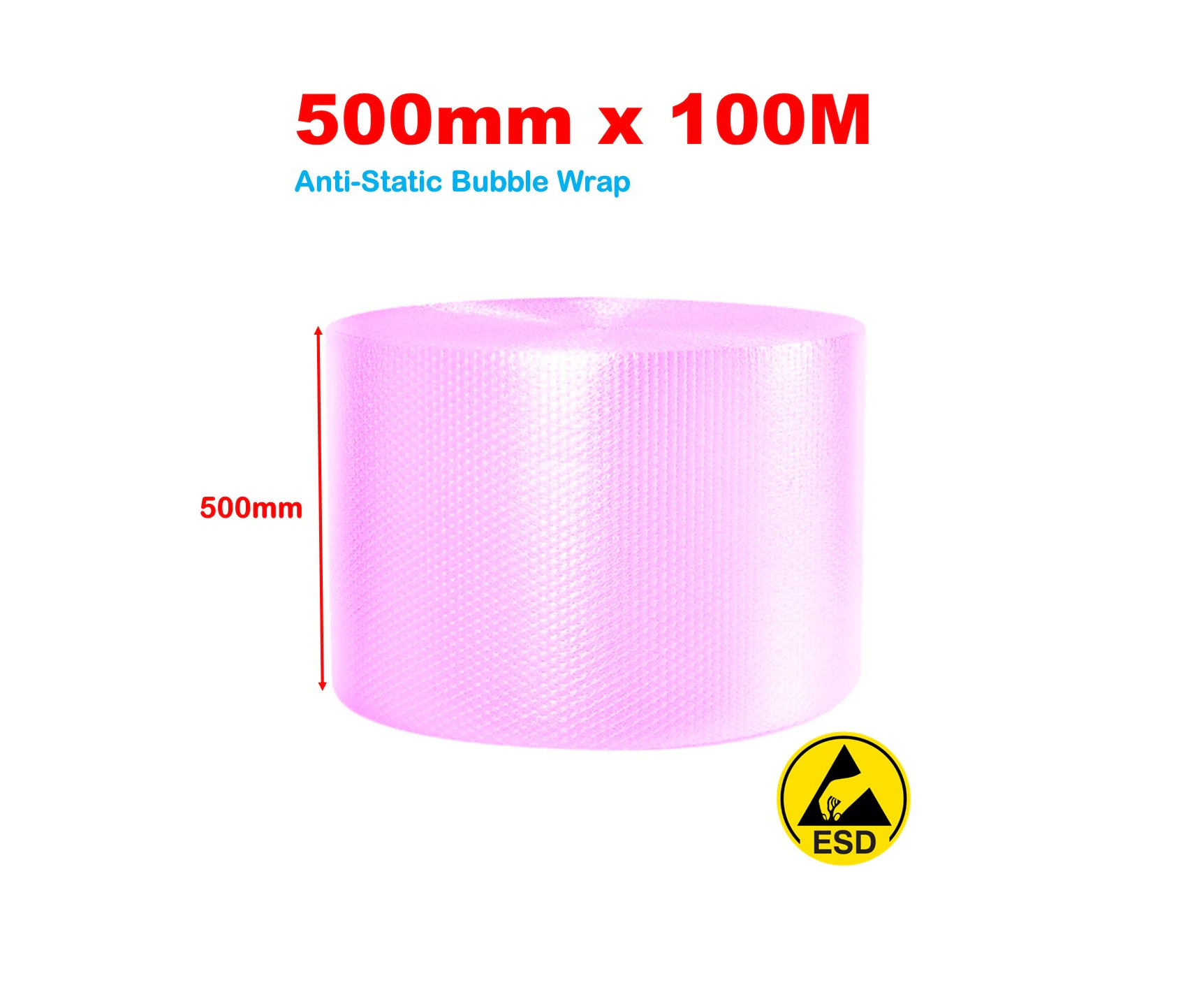 500mm x 100M (10mm) Anti-static (ESD) Bubble Wrap Roll