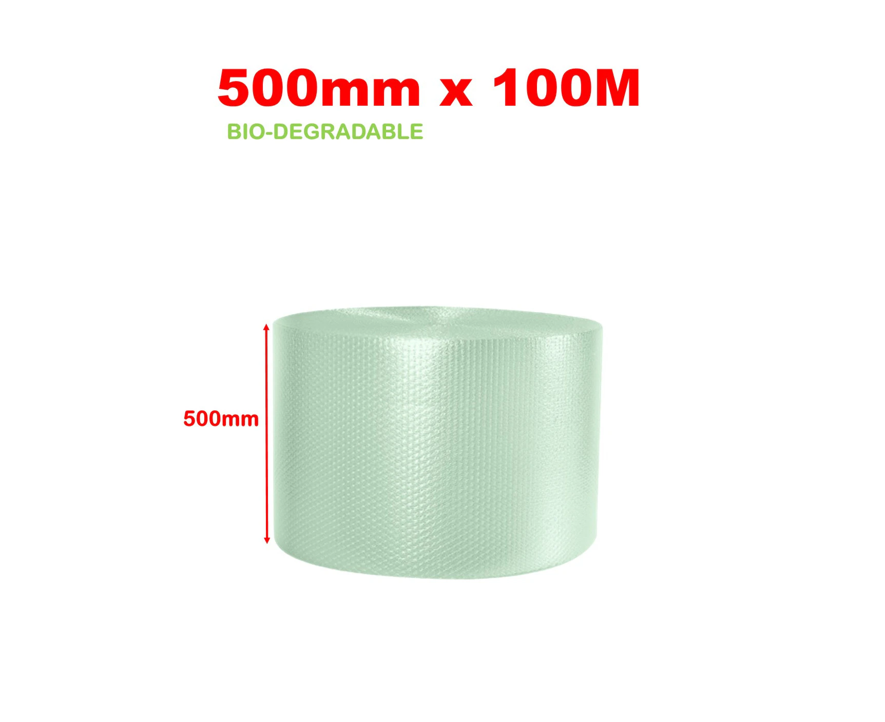 500mm x 100M Biodegradable 10mm Bubble Wrap Roll