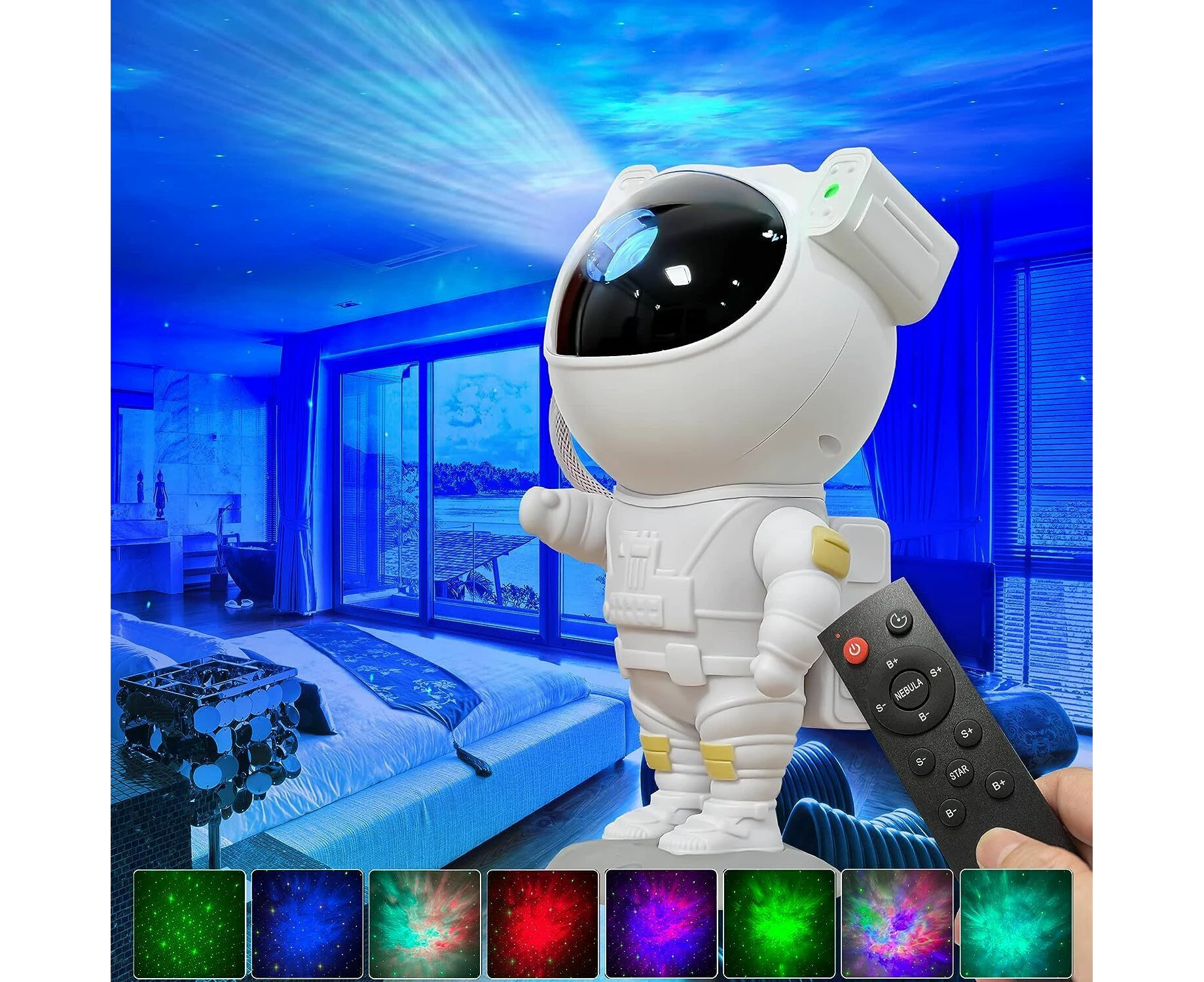 Astronaut Projector Galaxy Starry Sky Night Light Ocean Star LED Lamps