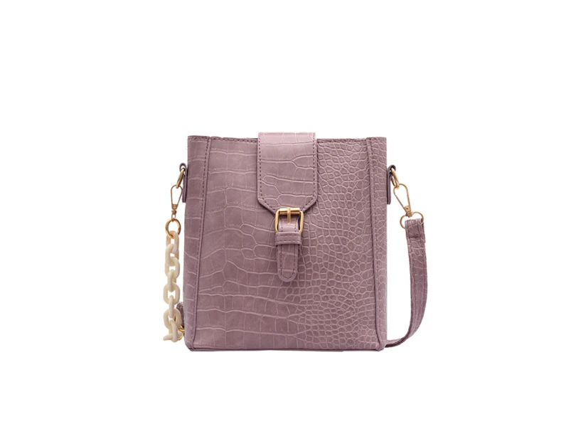 Fashion Women Handbag Pu Leather Ladies Hand Bags Luxury Handbags Women Bags Designer Shoulder Bag for Women (Purple)