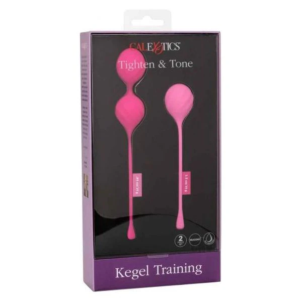 Calexotics Kegel Training 2 Piece Set Pelvic Floor Muscle Exercisers Model Kt 200 Women Pleasure Enhancement Pink