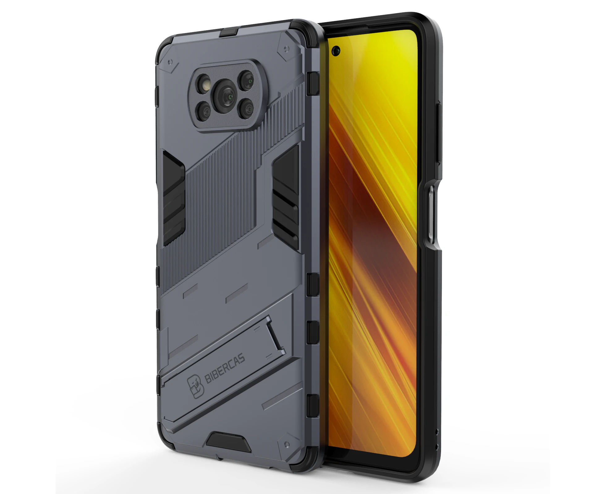 HKXM Tough Armor Designed For Xiaomi Mi Poco X3-Grey