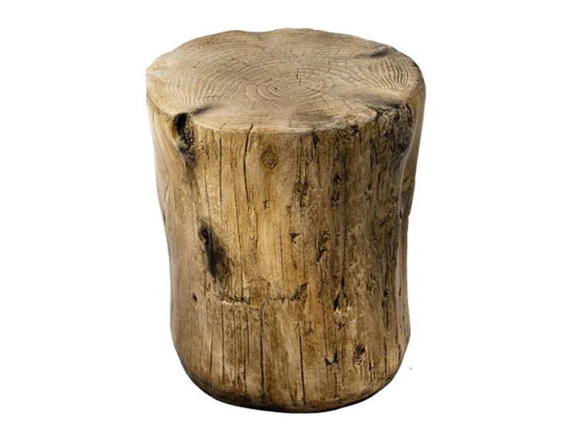 Tree Stump Stool Faux Wood Light Oak 43X38X43Cm