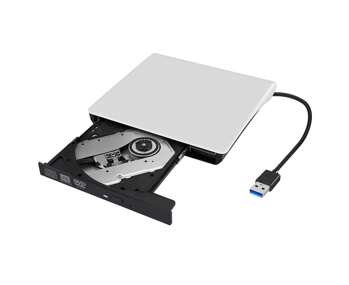 External CD DVD Drive, USB 3.0 Portable CD DVD +/-RW Drive Slim CD DVD ROM Rewriter Burner CD DVD Player