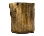 Tree Stump Stool Faux Wood Light Oak 43X38X43Cm