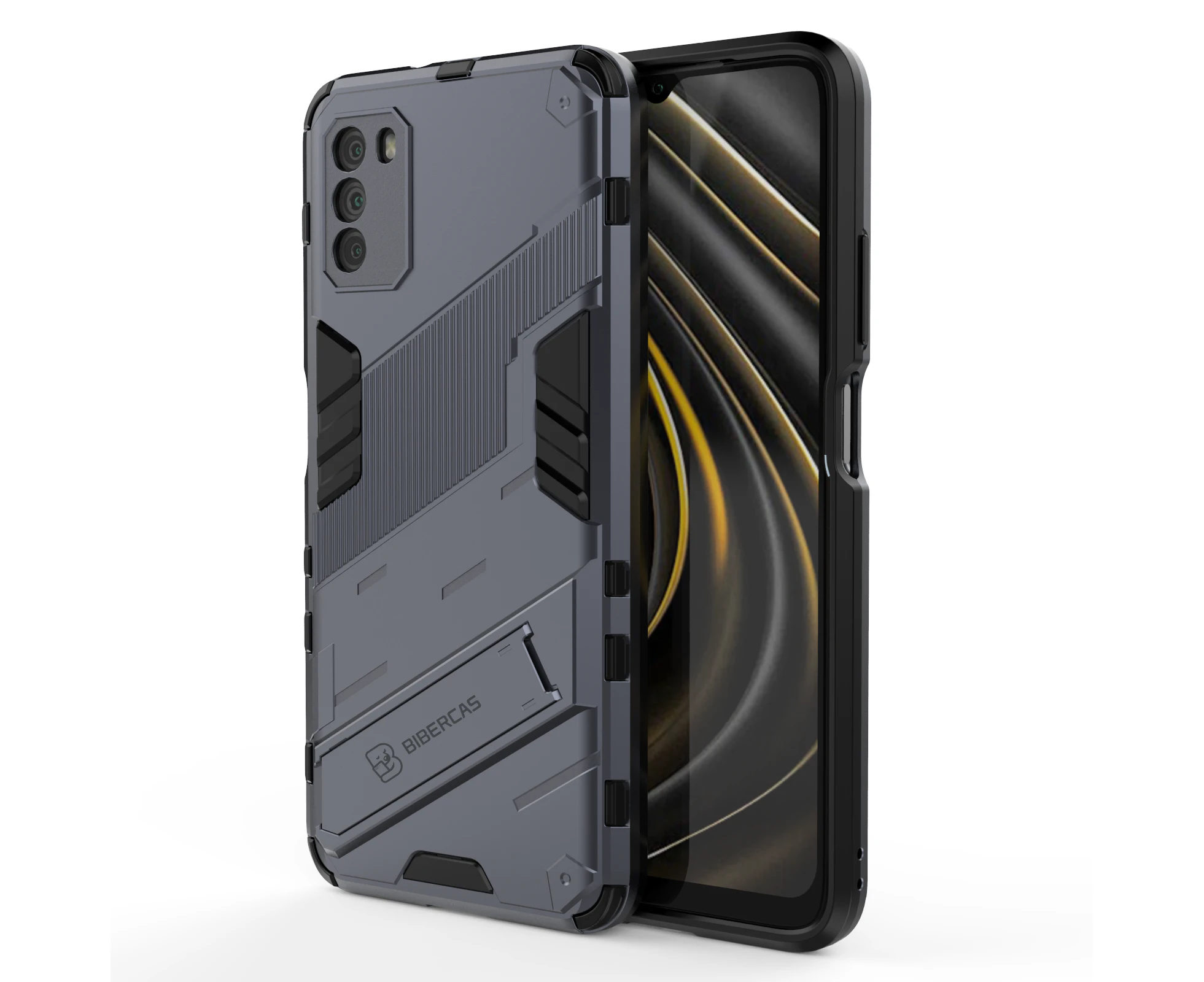 HKXM Tough Armor Designed For Xiaomi Mi Poco M3-Grey