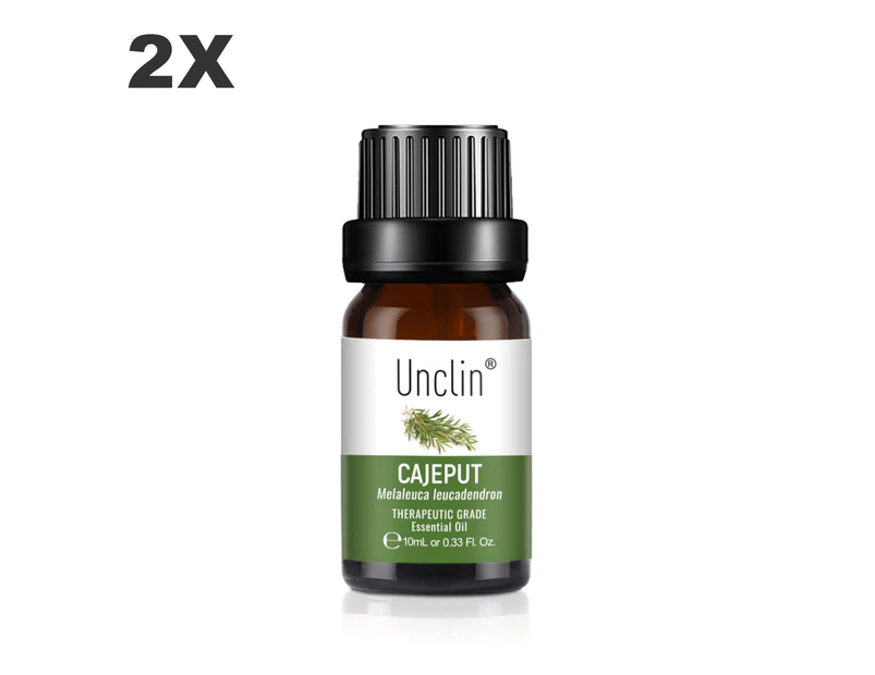 2X UNCLIN 10ml Essential Oil 100% Pure Natural Aromatherapy Diffuser Essential Oils Cajeput