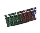 GTX300 Wired Gaming Keyboard Rainbow RGB Backlit Mouse Combo for PC Laptop black 1 set