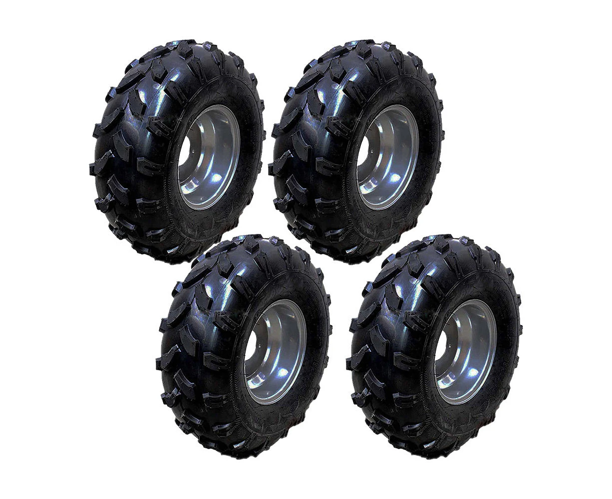 4pcs 19x7-8" Wheel Tyre & Rim For ATV Quad Buggy Ride on Mower Go Kart