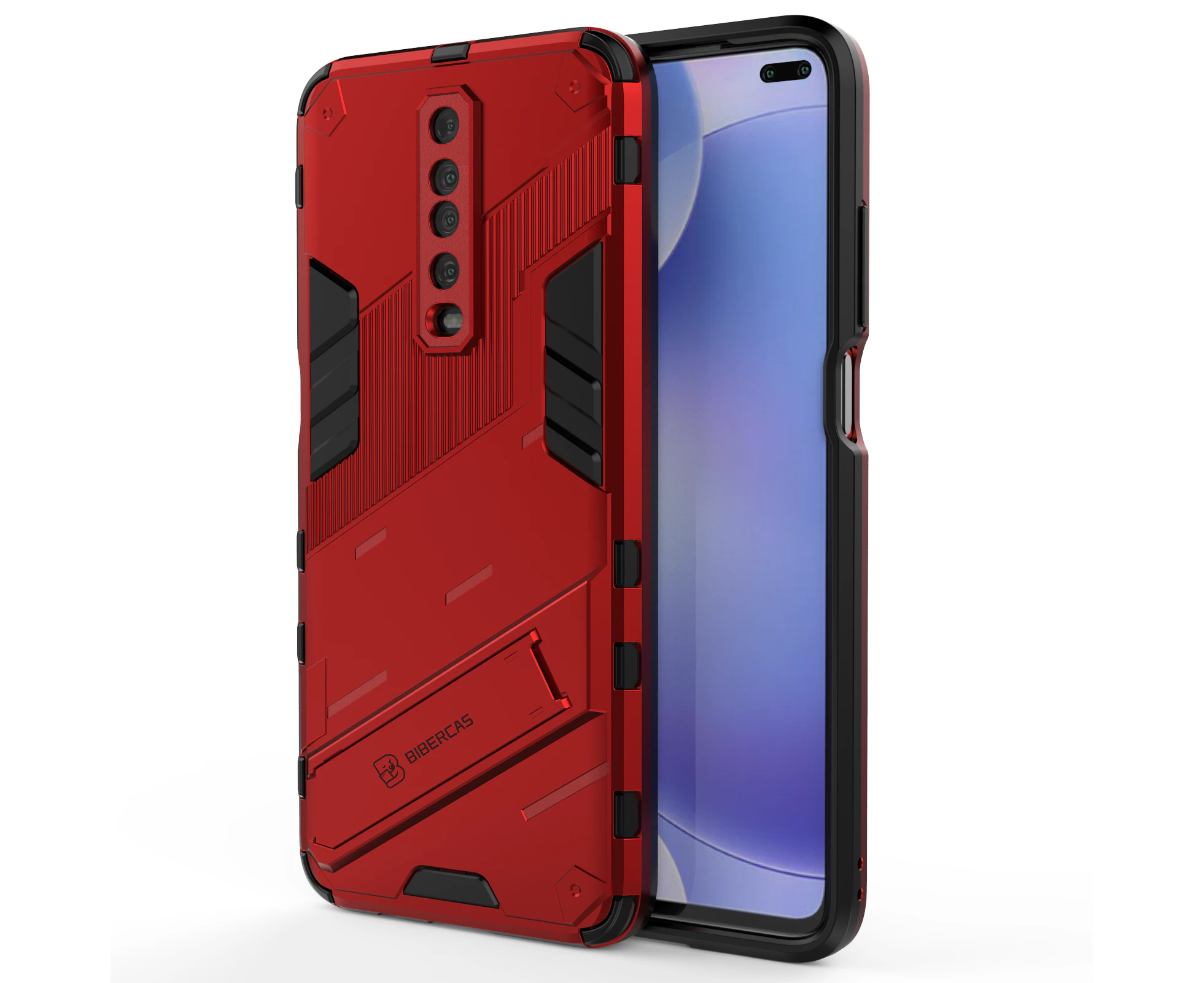 HKXM Tough Armor Designed For Xiaomi Redmi K30-Red