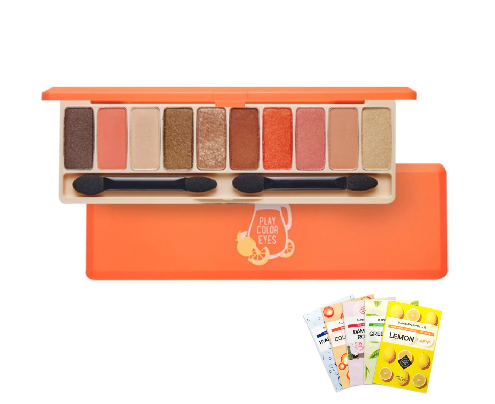 Etude House Play Color Eyes #Juice Bar 10 Shade Colour Eyeshadow Palette Eye Shadow + Face Mask