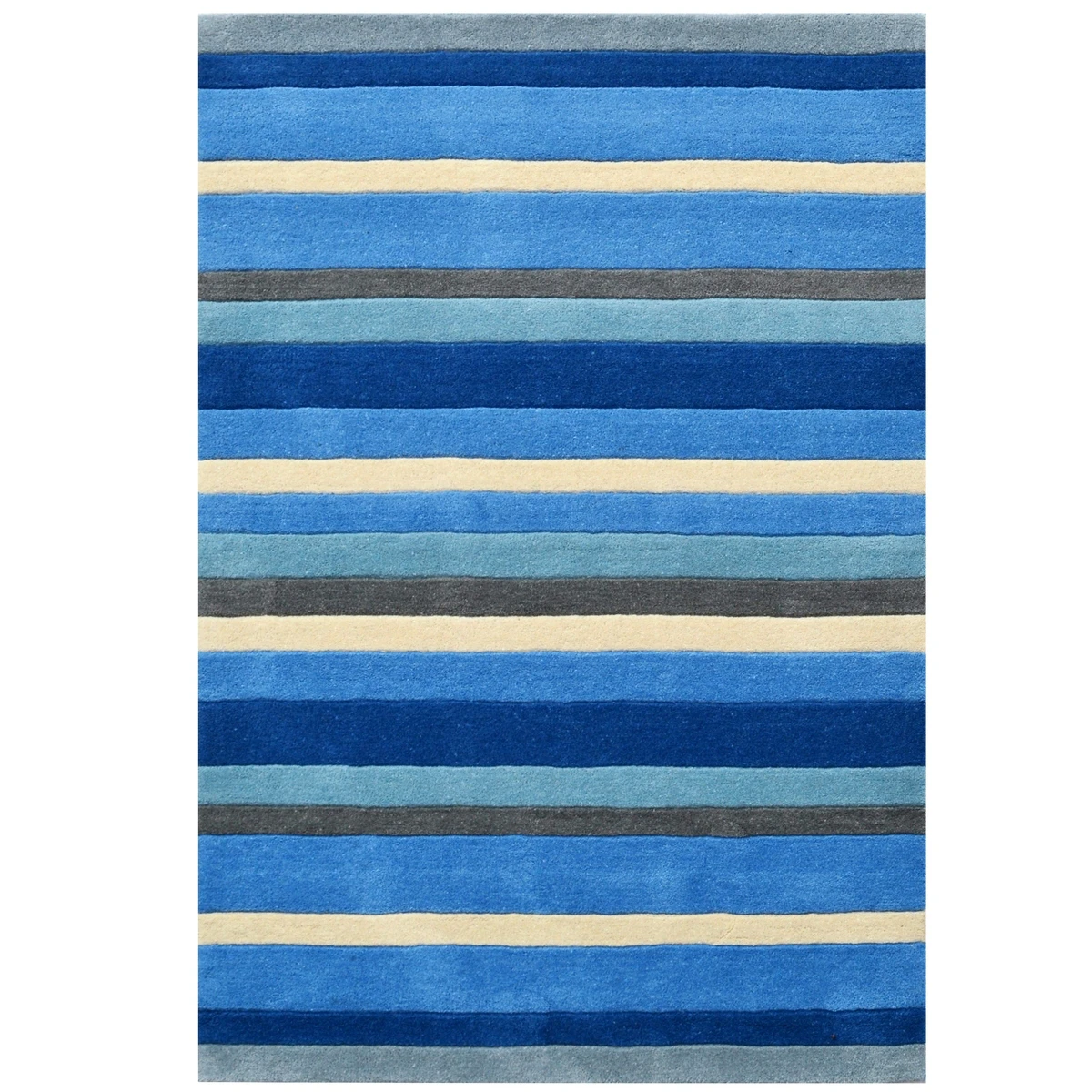 Designer Handmade Xylo Wool Rug-6295-Blue - Blue