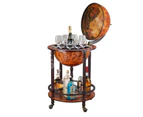 Wine Drinks Rack Mini Bar Serving Antique Alcohol Globe Storage Cabinet Trolley