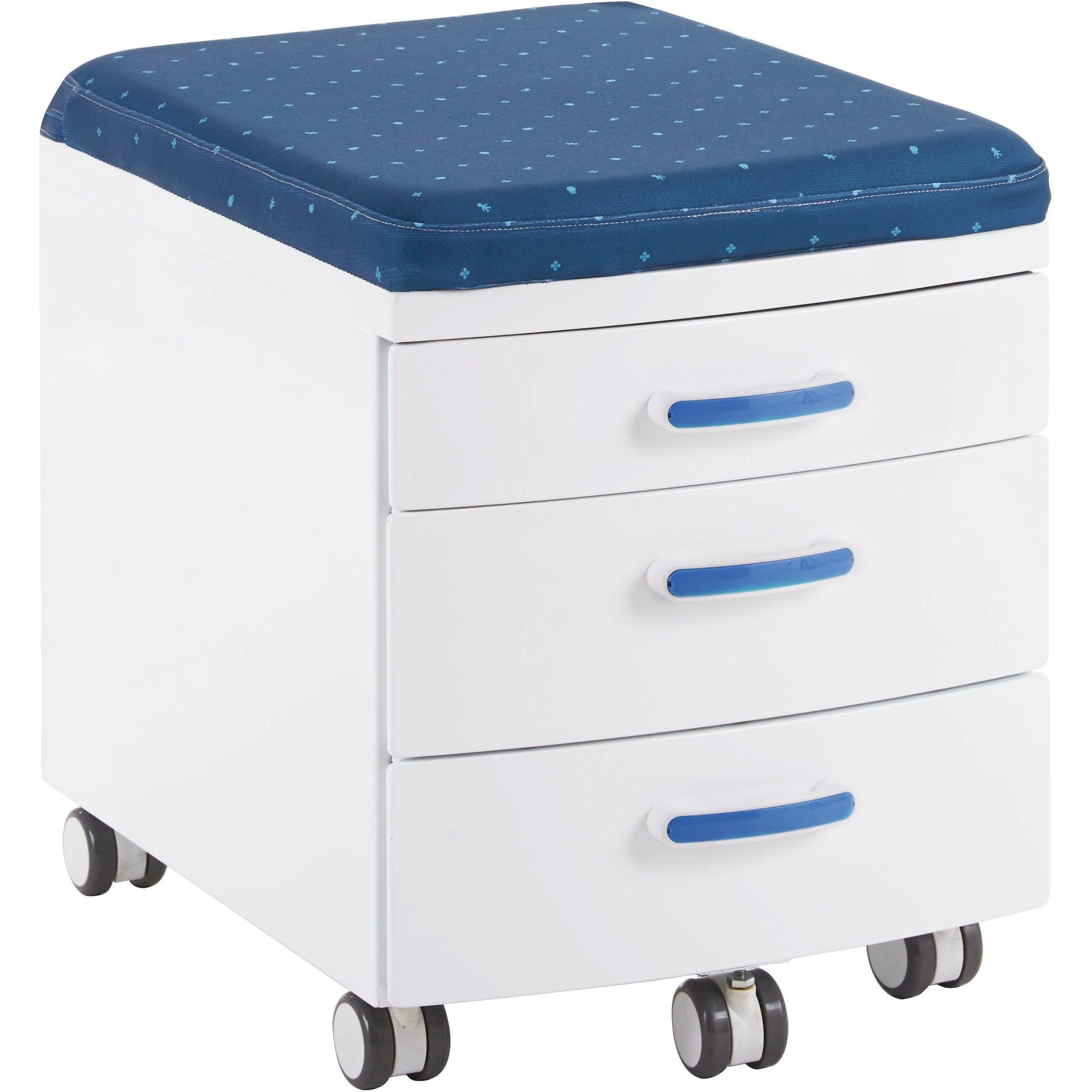 Kid2Youth - 3 Drawer Cabinet with Cushion - Deep Blue