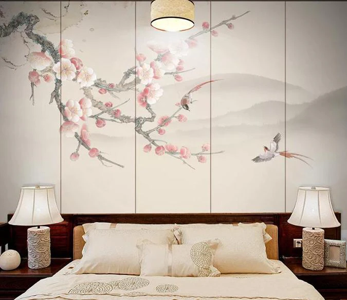 3D Branch Plum 914 Wall Murals WallPaper Murals Wall Print Decal Wall Deco Indoor Wall Murals