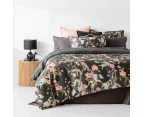In2Linen Victoria 300 Thread Cotton Sateen Quilt Cover Set | Charcoal