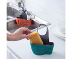 Adjustable Snap Button Kitchen Sink Hanging Draining Basket Sponge Storage Rack-Green