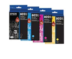 5 Sets of 4 Pack Epson 802XL (C13T356192-C13T356492) Original High Yield Inkjet Cartridge Combo Pack [5BK,5C,5M,5Y]