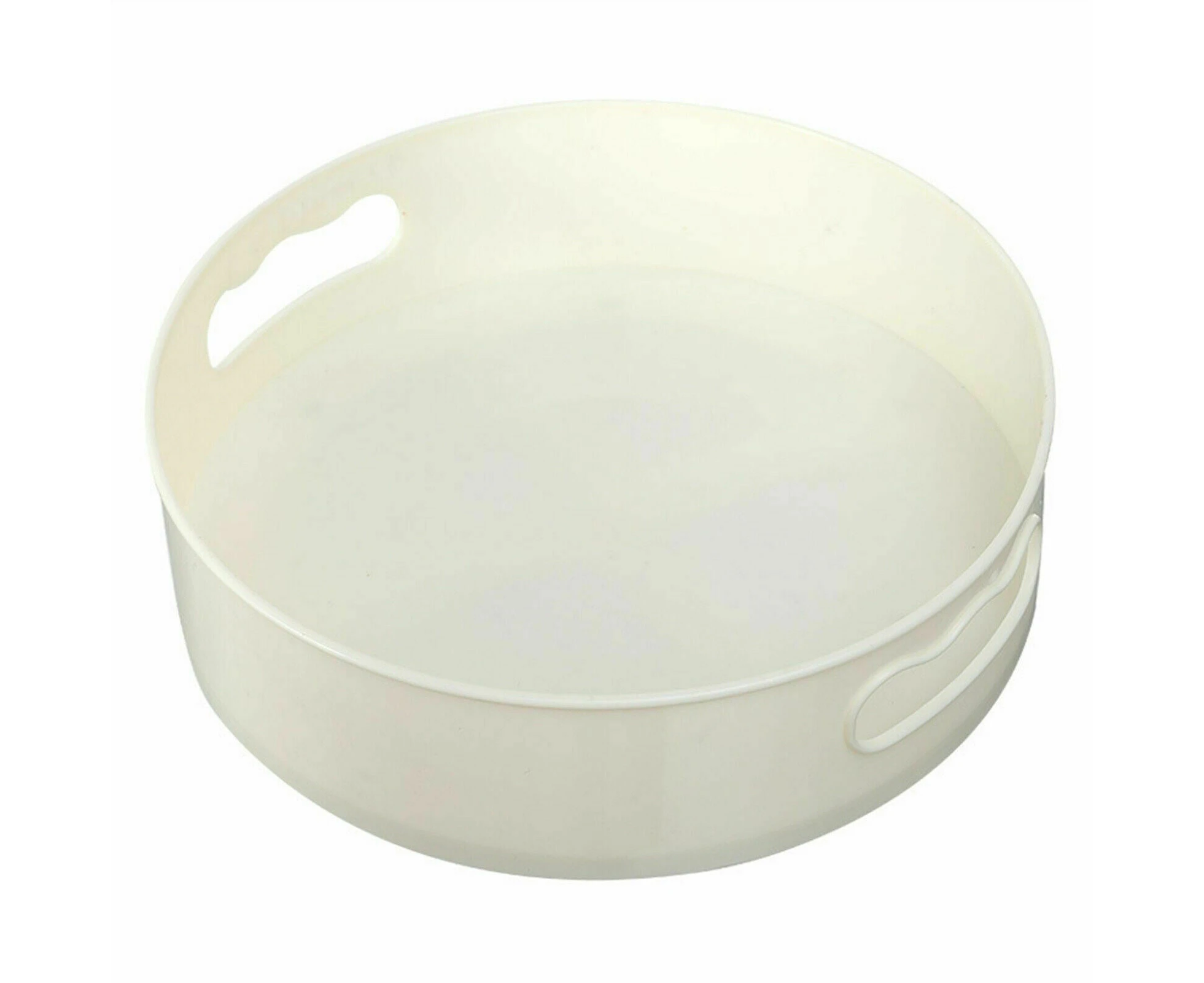 White Round Rotating Storage Organiser Revolving Condiment Rack Lazy Susan