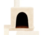 vidaXL Cat Tree with Sisal Scratching Posts Cream 82 cm