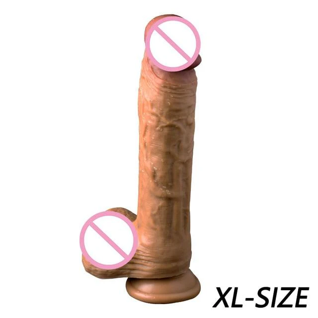 Super Soft Realistic Penis Dildo Suction Cup Dong Smallmediumlarge - Xl