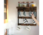 Wall Mounted Coffee Mug Rack Holder with 12Hook Display Storage Collection Shelf