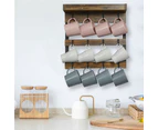 Wall Mounted Coffee Mug Rack Holder with 12Hook Display Storage Collection Shelf