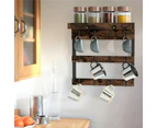 Wall Mounted Coffee Mug Rack Holder with 12Hook Display Storage Collection Shelf