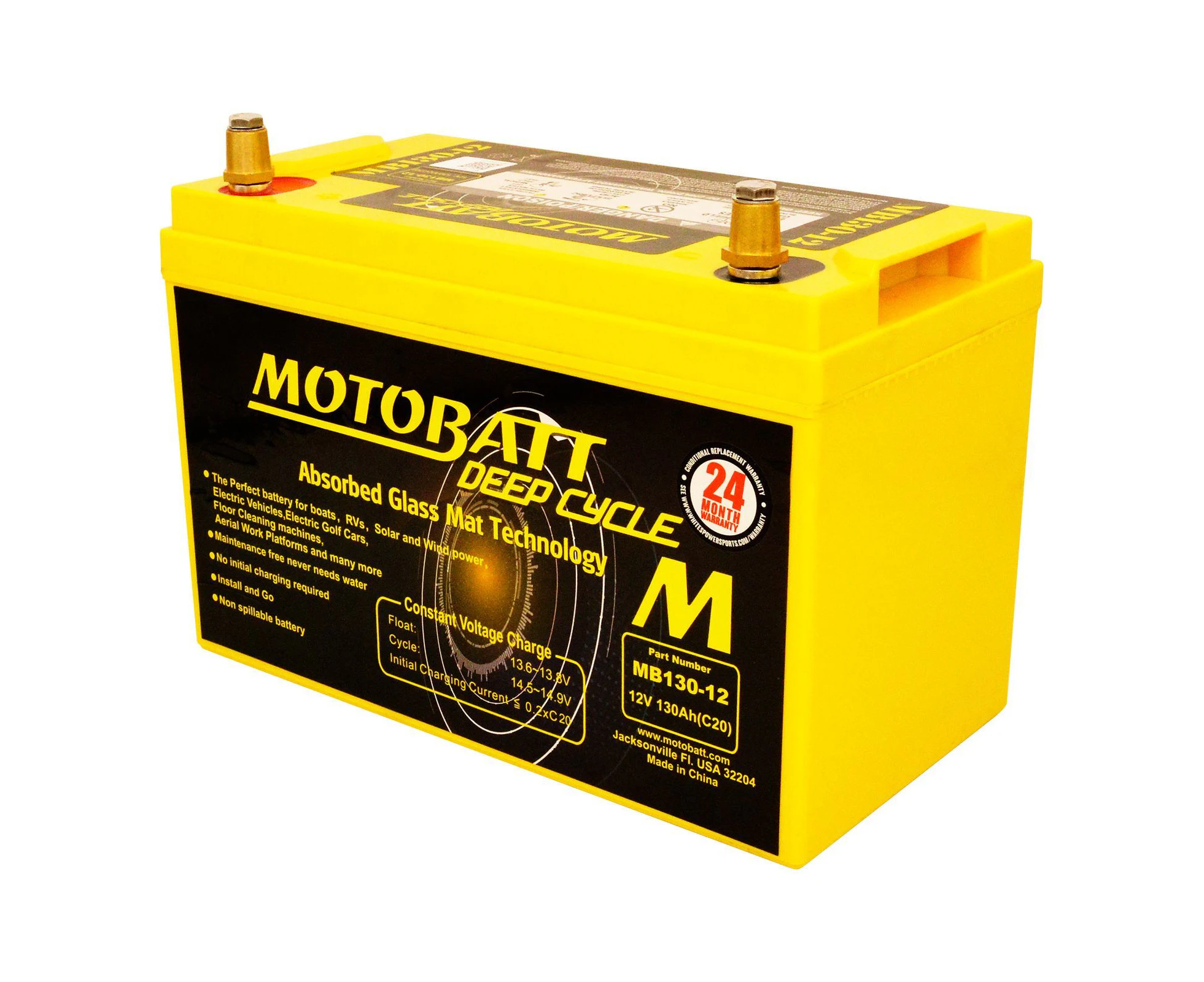 Motobatt Deep Cycle Agm Mb130