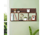 Natural Wood Floating Cube Shelves Wall Decor Square Shelves Storage Display Rack