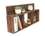 Natural Wood Floating Cube Shelves Wall Decor Square Shelves Storage Display Rack