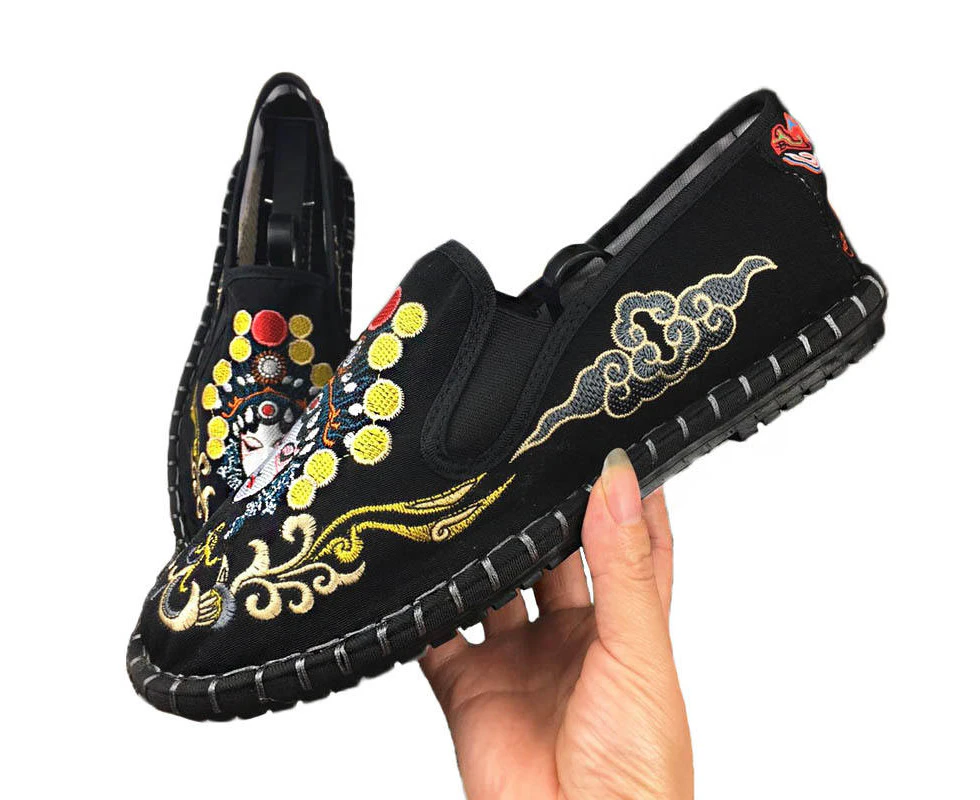 Amoretu Old Beijing Embroidered Shoes Kung Fu Tai Chi Sports Canves Shoes-25