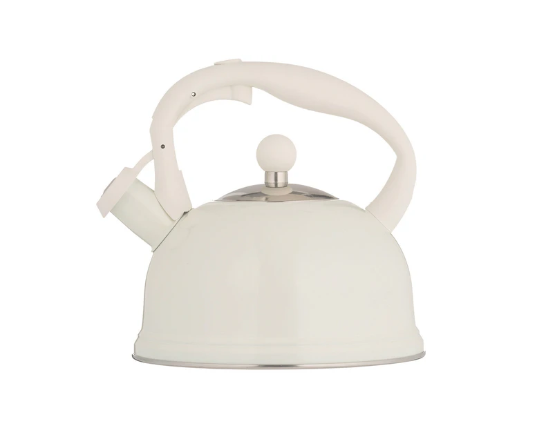 Typhoon Living Stainless Steel Whistling Kettle 1.8L - Cream