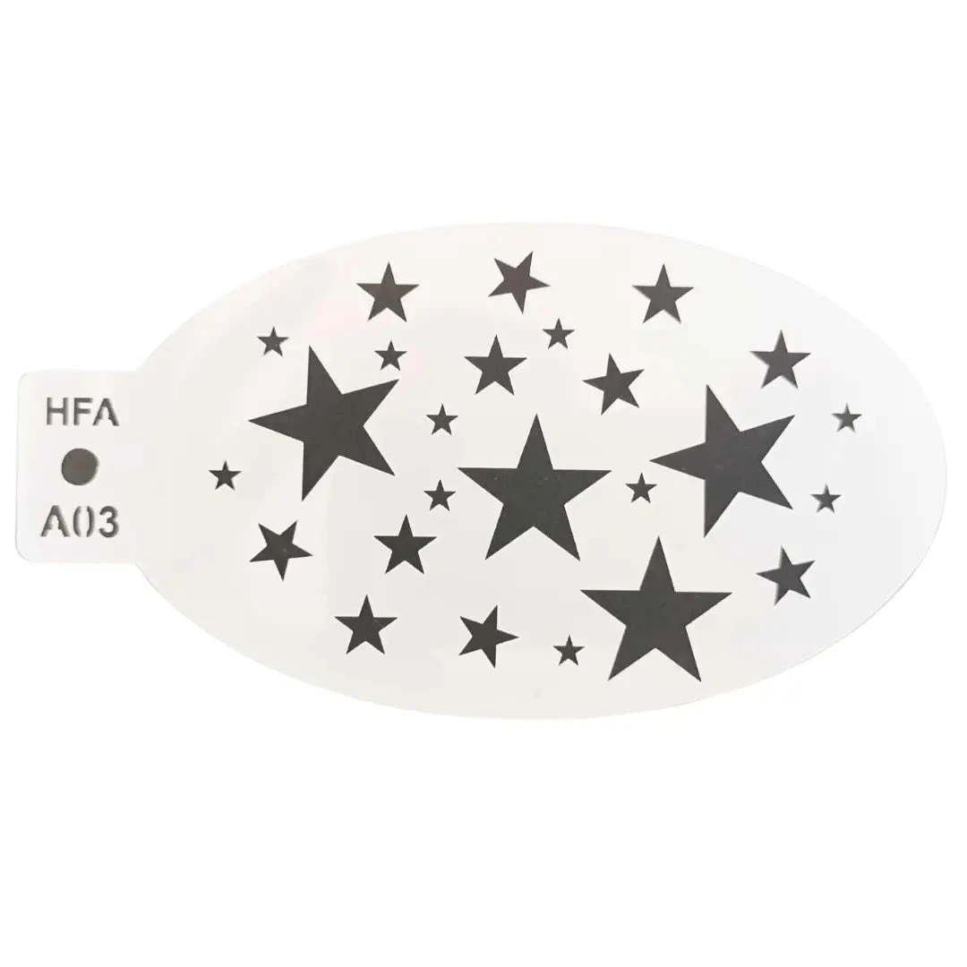 Face Painting Stencil - A03 Star Group