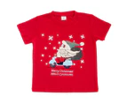 New Kids Christmas Xmas T Shirt Tee Tops 100% Cotton Boys Girls Gift Red White - Santa On Motor