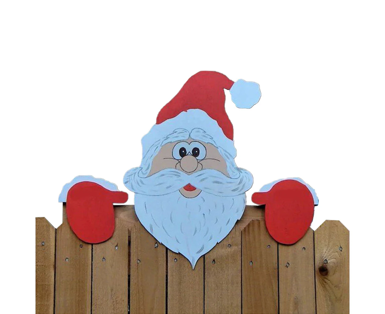 Santa Claus Fence Peeker Christmas Decoration Outdoor Festivity To The Occasion