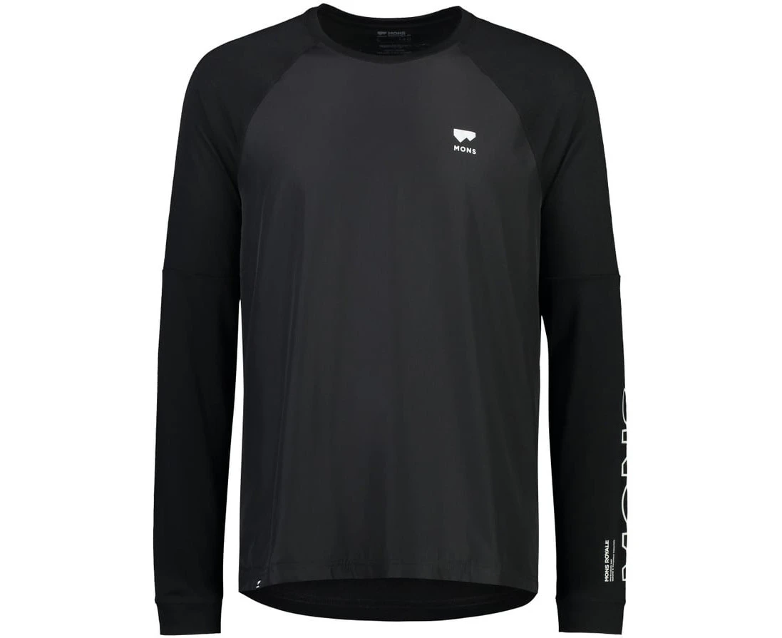 Mons Royale Tarn Merino Shift LS Wind Jersey Black 2022